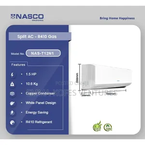 Nasco 1.5hp - Nas-J12-N1-Eco Split Ac - R410 Air Conditioner - White