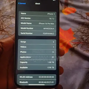 New Apple iPhone 16 Pro Max 1 TB Silver