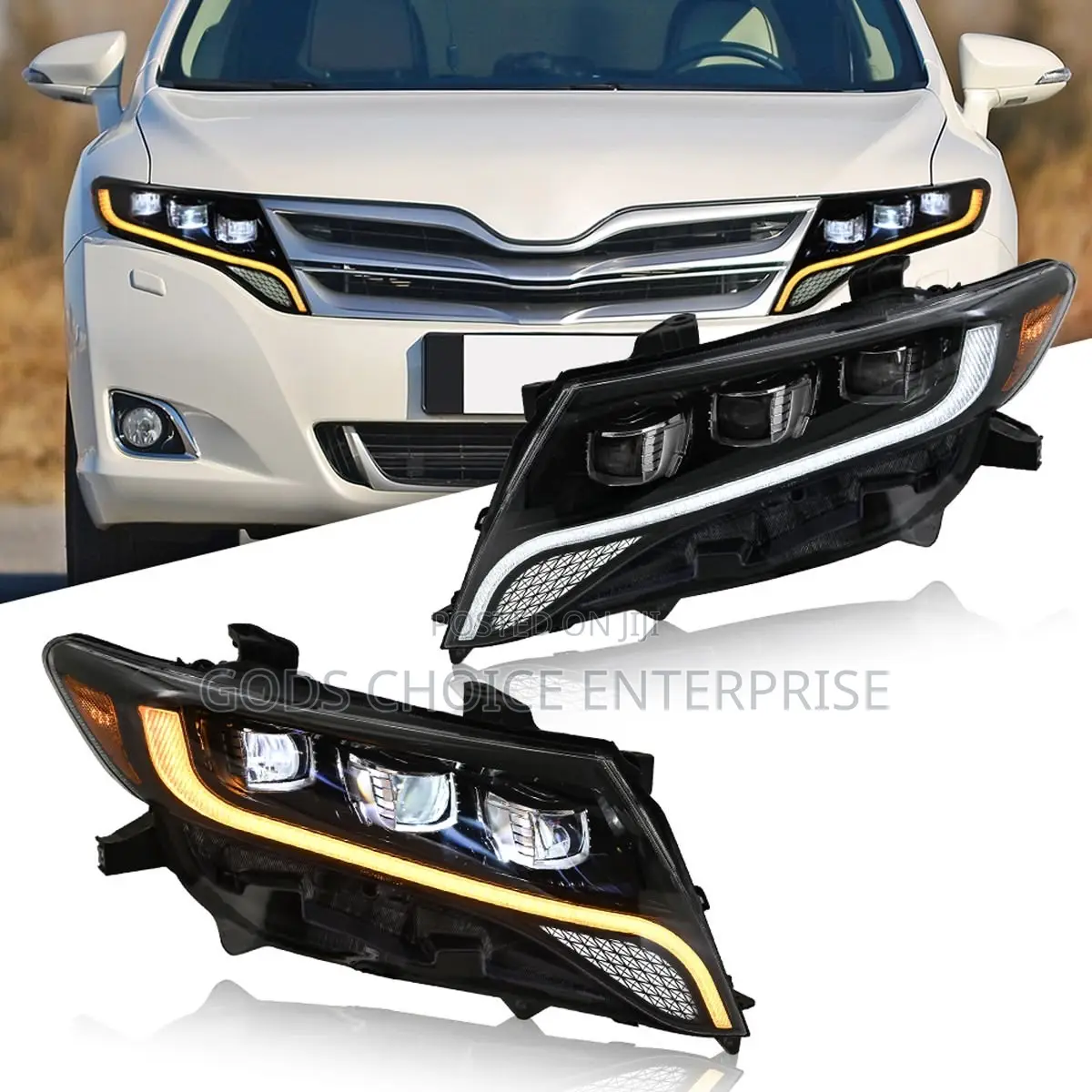 Complete Front Bumper and Headlight Toyota Venza 2009-2013