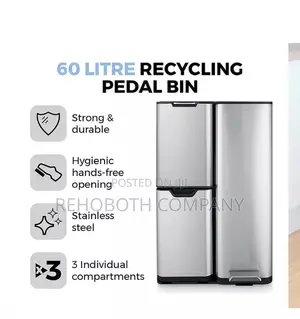 Tower 60l Recycling Pedal Bin