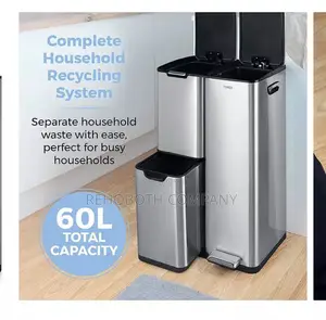Tower 60l Recycling Pedal Bin