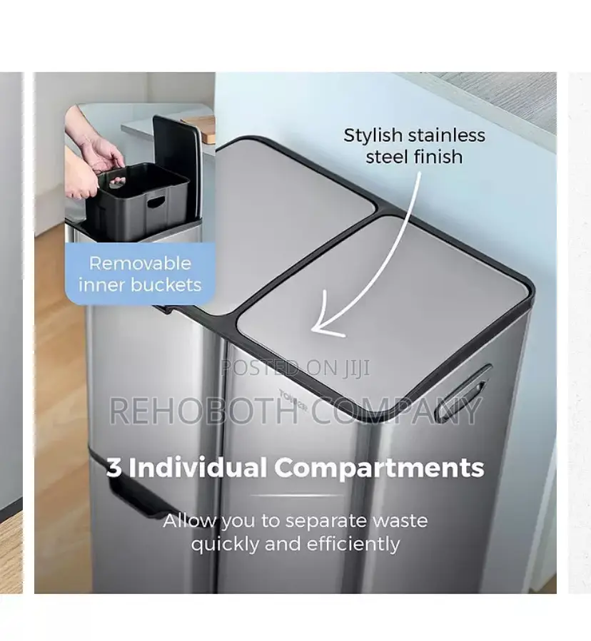 Tower 60l Recycling Pedal Bin