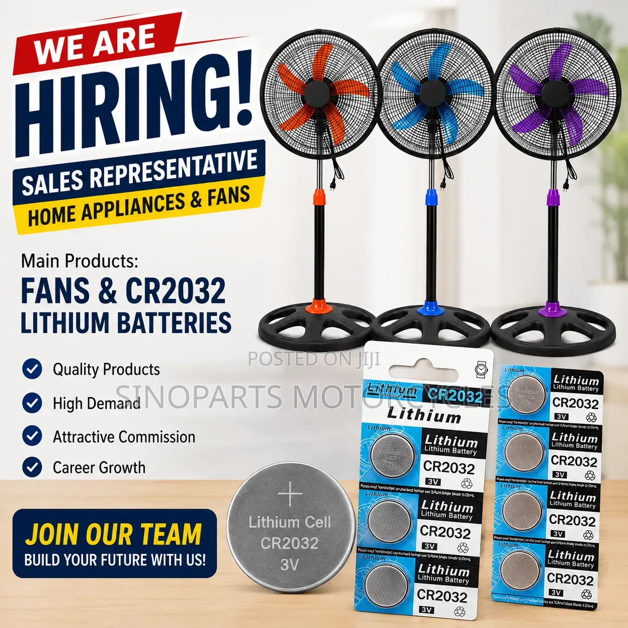 Sales Representative – Home Appliances Fans