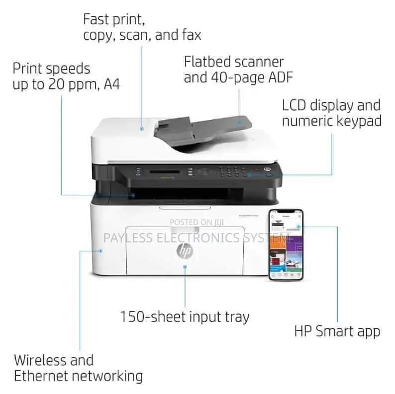 HP Laserjet Pro MFP M137fnw Printer