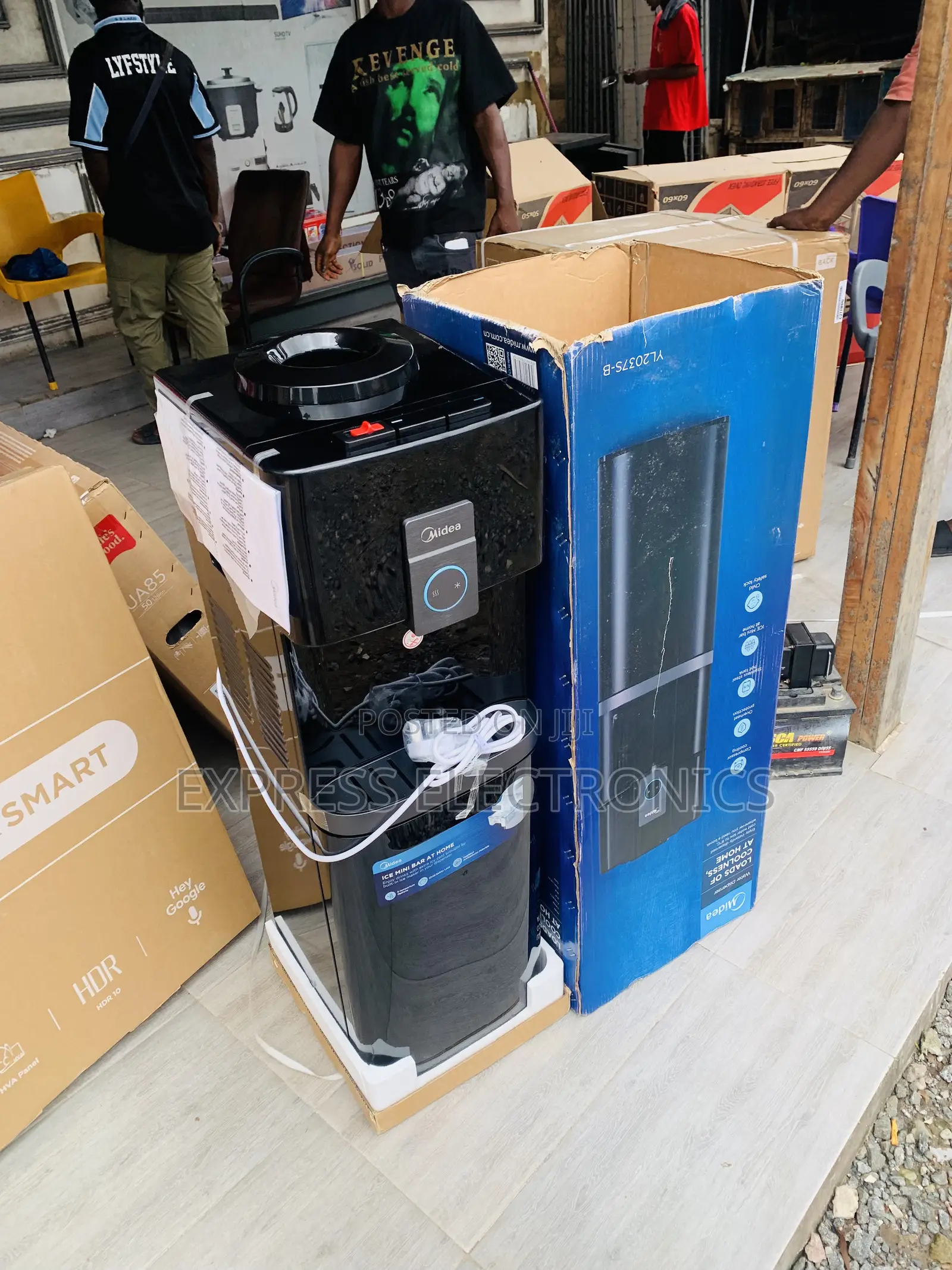 Midea Top Loading Water Dispenser With Refrigerator - Black Yl2037s-B