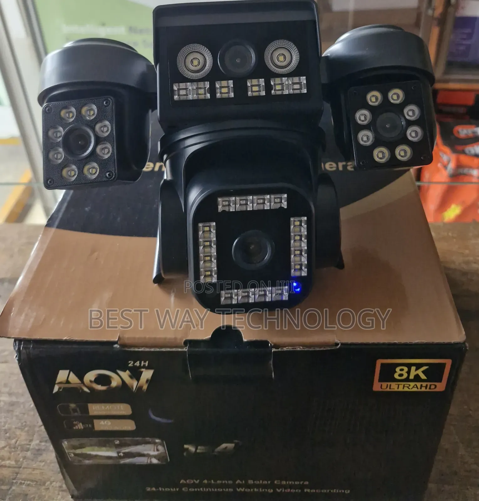 4 Lens PTZ Solar Camera 4g Aov