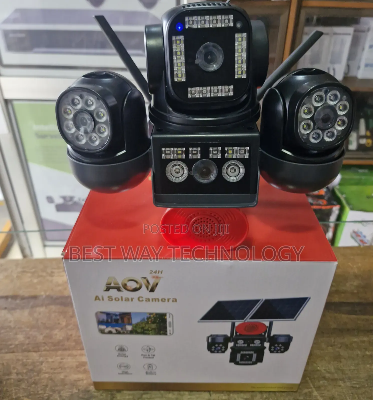 4 Lens PTZ Solar Camera 4g Aov