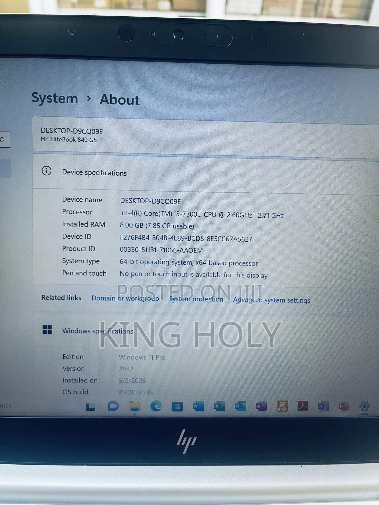 Laptop HP EliteBook 840 G5 8GB Intel Core i5 SSD 256GB