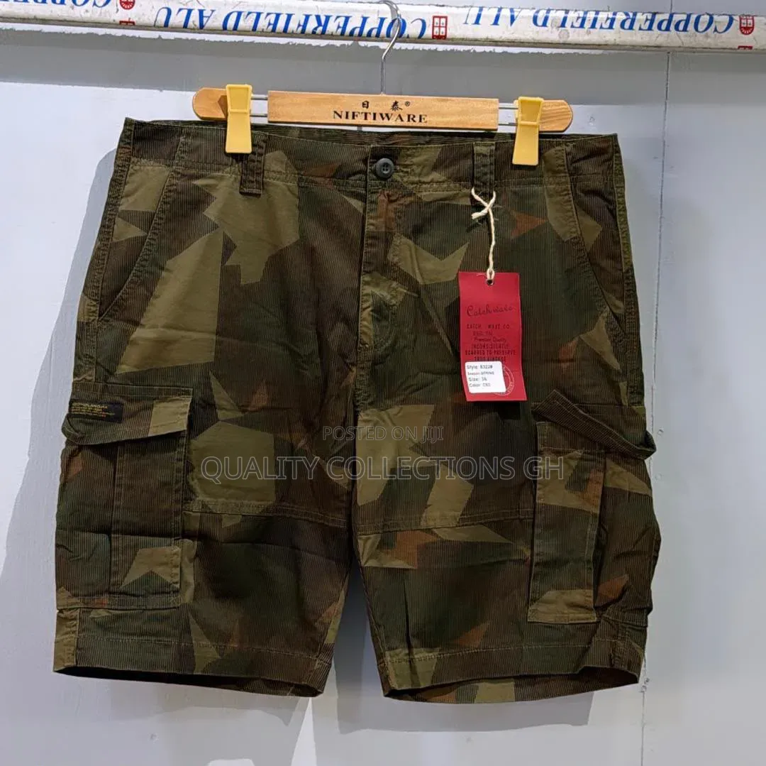Khaki Side Pockets Shorts