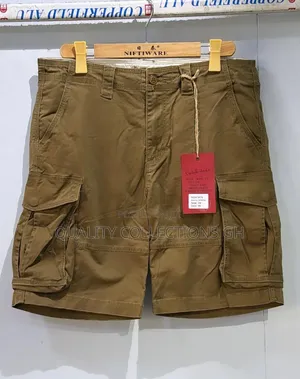 Khaki Side Pockets Shorts