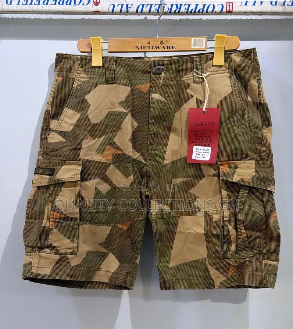 Khaki Side Pockets Shorts