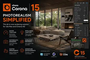 Chaos Corona 15 | 3ds Max Photorealistic Rendering Software | Win/Mac