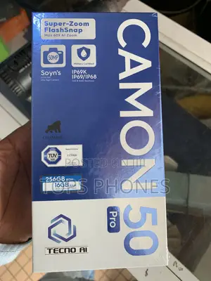New Tecno Camon 50 Pro 256 GB Black