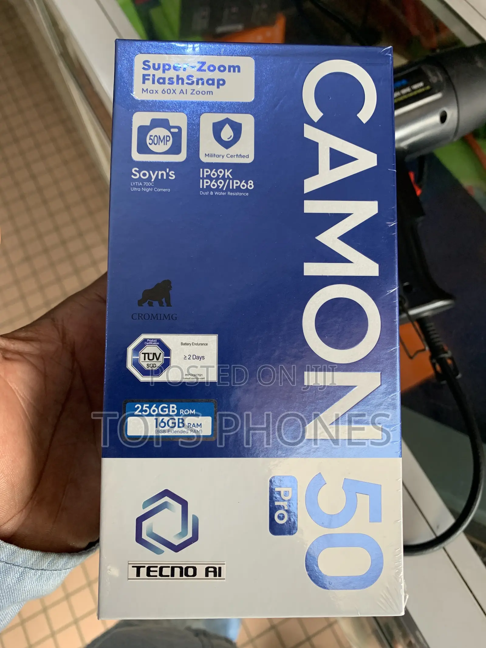 New Tecno Camon 50 Pro 256 GB Black
