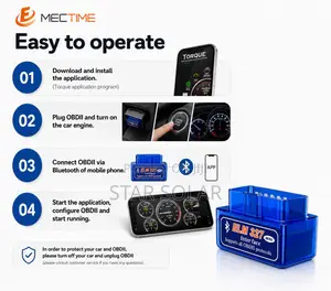 Obdii Car Auto Bluetooth Scanner Diagnostic Tool - Blue