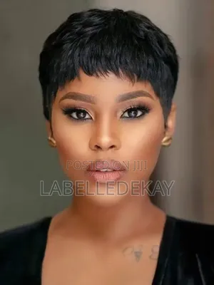 Human Hair Pixies Cut Wig Cap