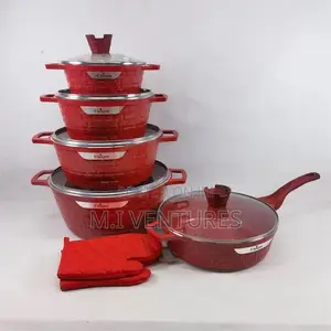 10 Pieces Unique Granite Non Stick Cookware Set