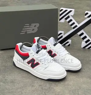 New Balance 480 Low-Top White Indigo Red Sneakers
