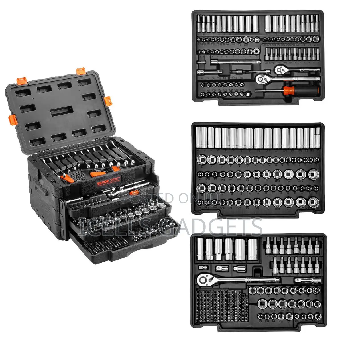 450 -piece Metric And Standard (Sae) Mechanics Tool Set With Hard Case