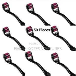 50 Pieces Derma Roller for Skin Care Treatment - Black/Purple