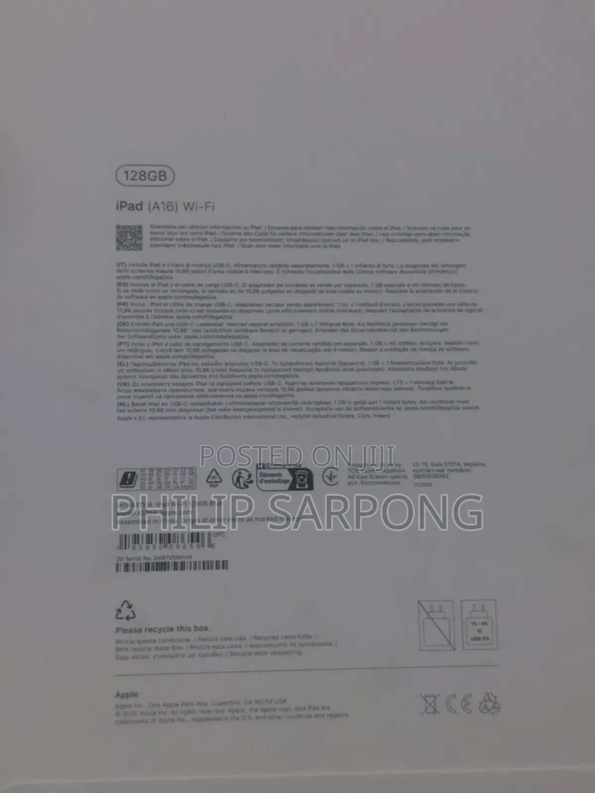 New Apple iPad Air 13 (2025) 128 GB Black