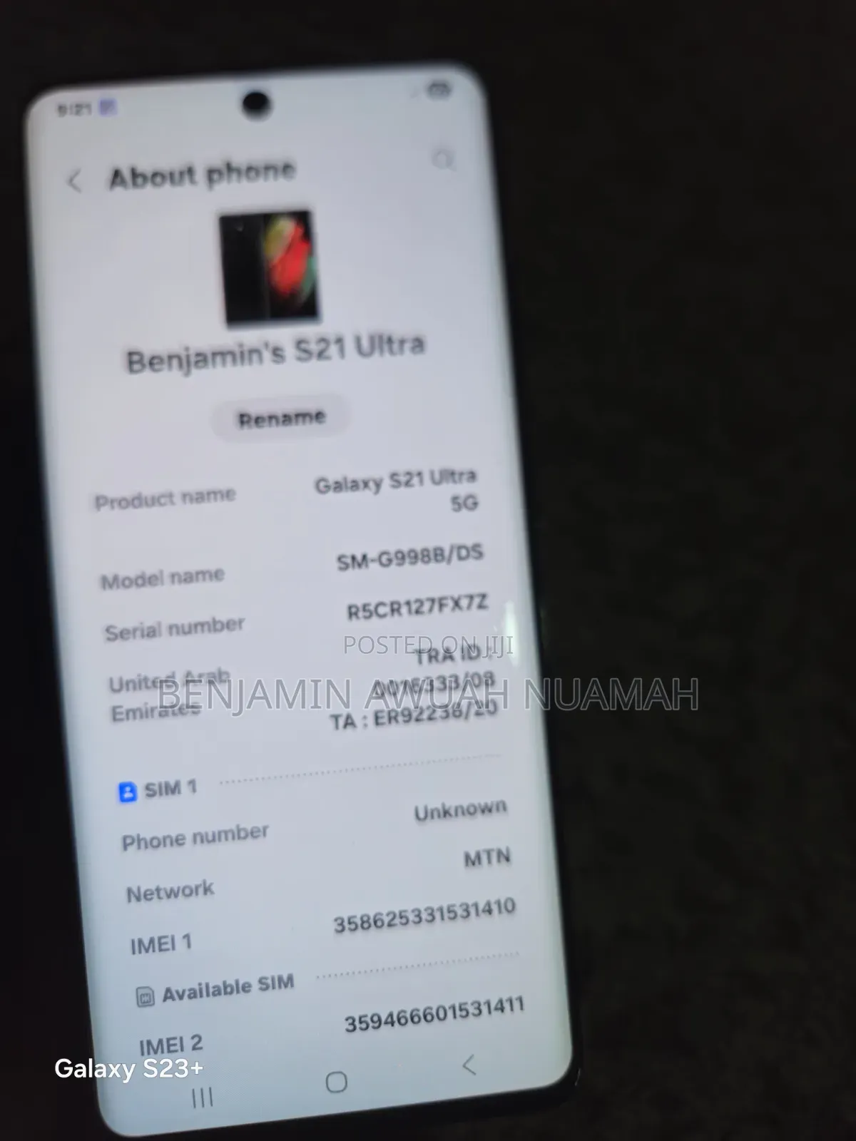 Samsung Galaxy S21 Ultra 5G 512 GB Black