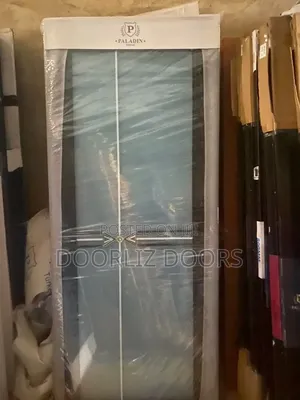 Glass Bathroom Security Door Single With Accessories
