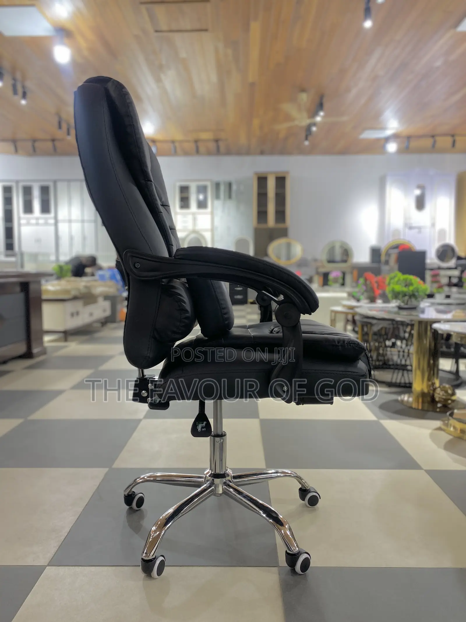 An Orthopedic Leather Office Chair