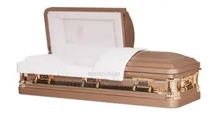 Majestic Silver Rose Metal Casket
