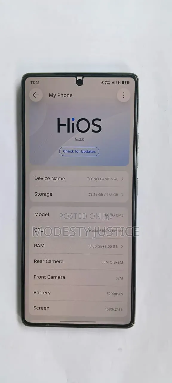 Tecno Camon 40 256 GB Gray