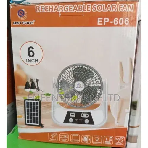Rechargeable Solar Fan