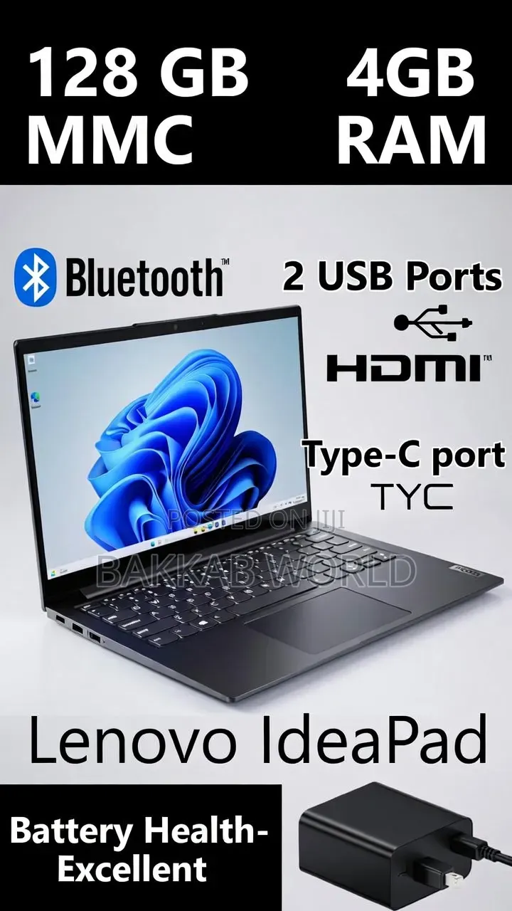 Laptop Lenovo 4GB AMD eMMC 128GB