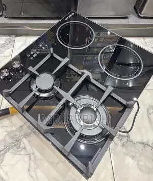 Shop Slim Kenwood 2 Electric + 2 Gas Hob(Glass)Black.