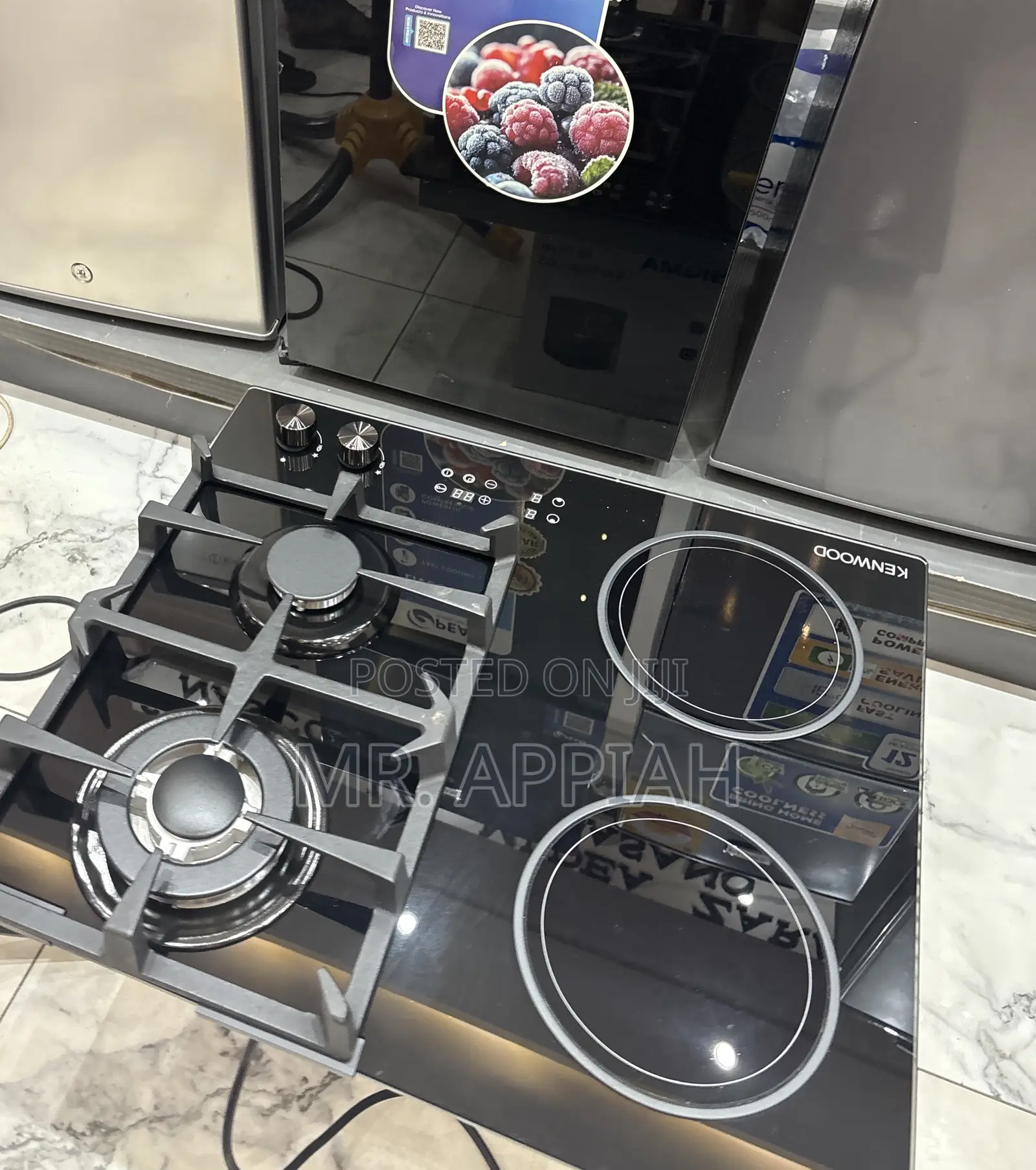 Super Durable Kenwood 2 Gas + 2 Electric Hob(Black)