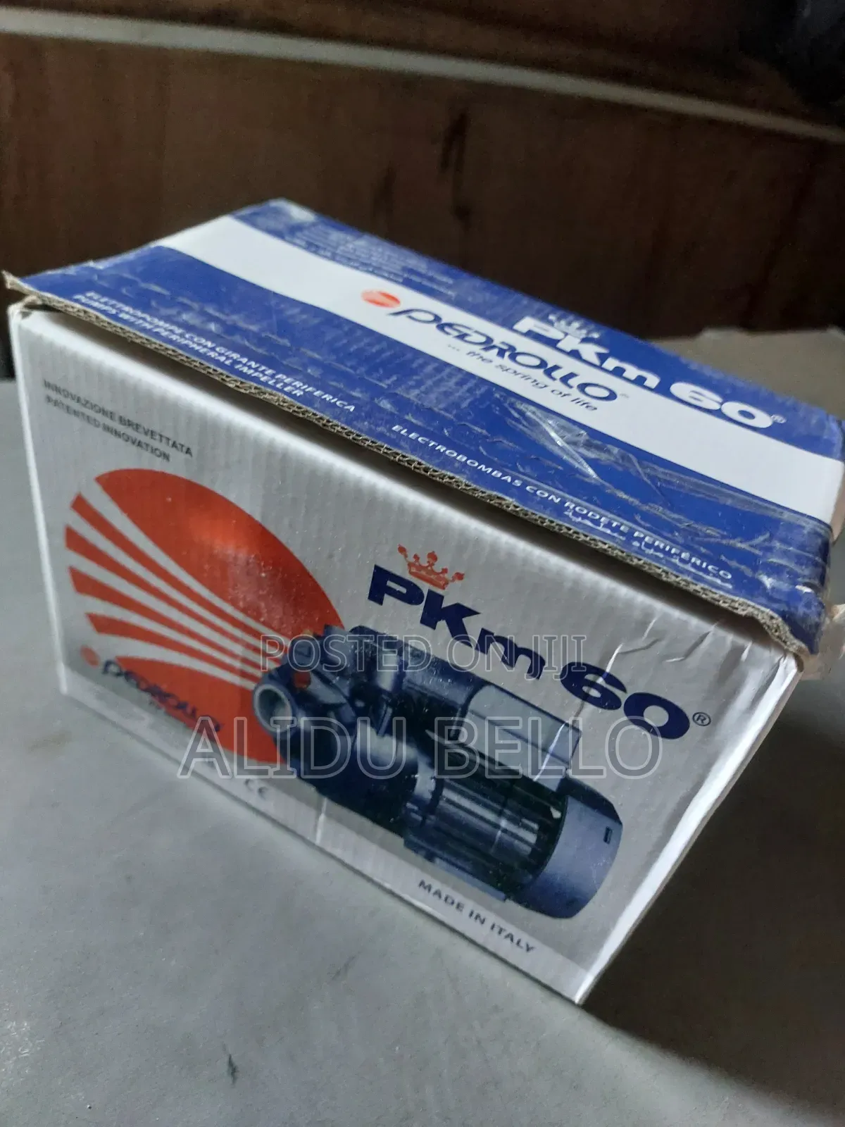 Pedrollo Water Pump From Italy  0.5hp