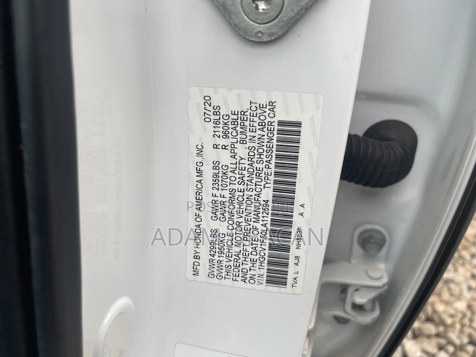 Honda Accord Sport 1.5T 2020 White