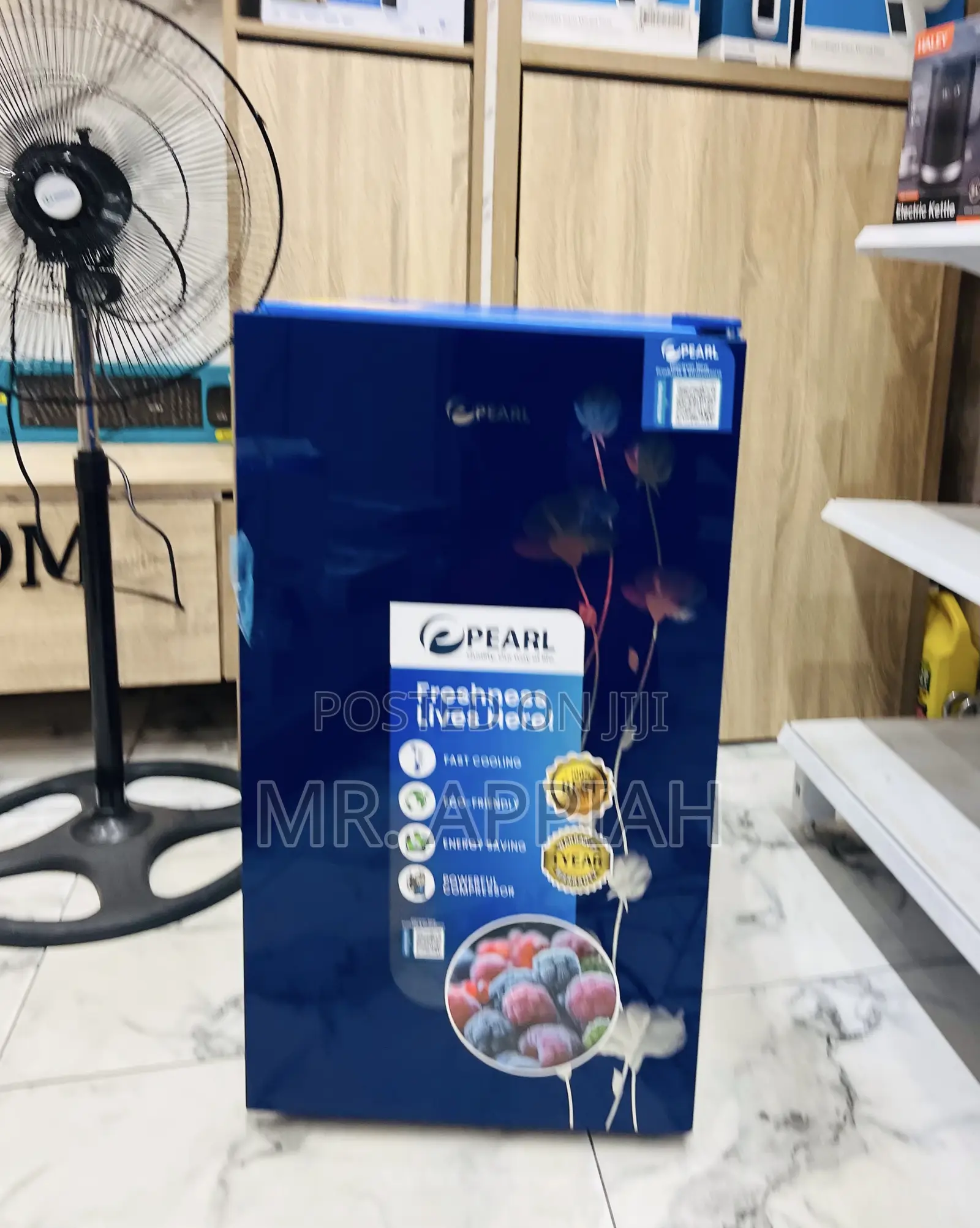 Energy Saving Pearl Single Door Table Top Fridge(Blue)80l
