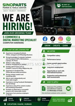 E-Commerce Digital Marketing Specialist (Computer Hardware)