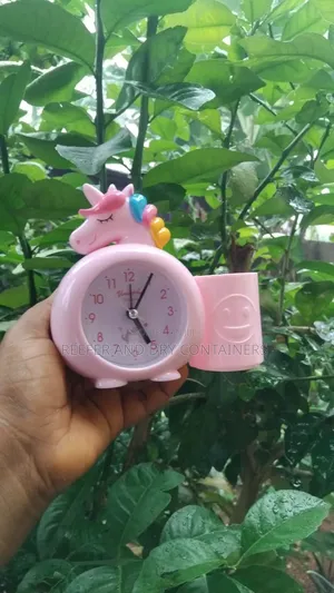 Unicorn Kids Clock With Pencil Holder