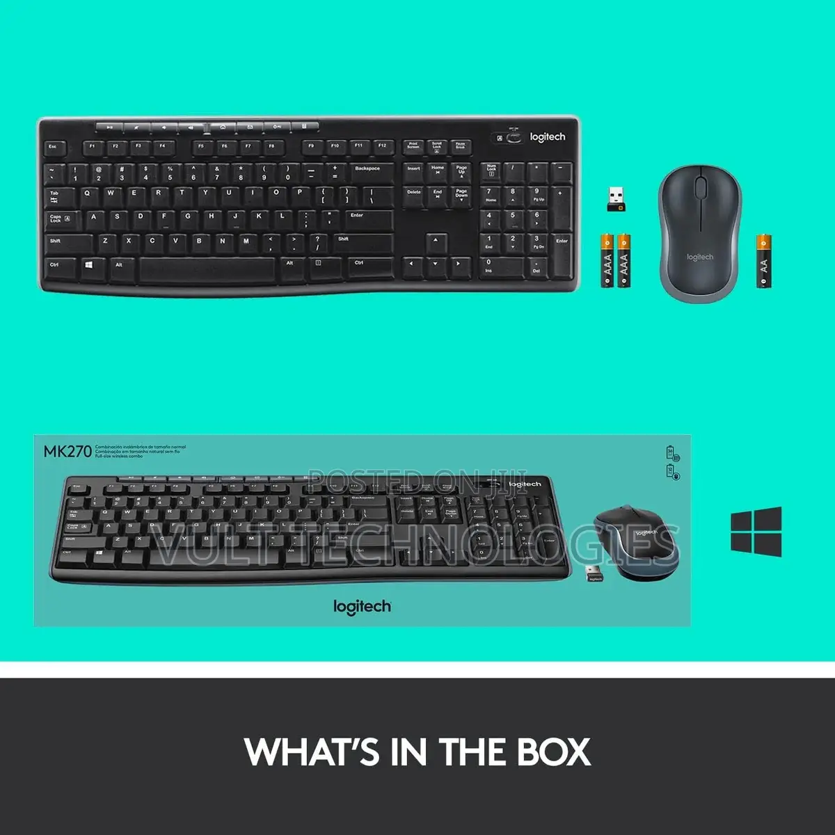 Logitech Wireless Keyboard And Mouse Combo Mk270