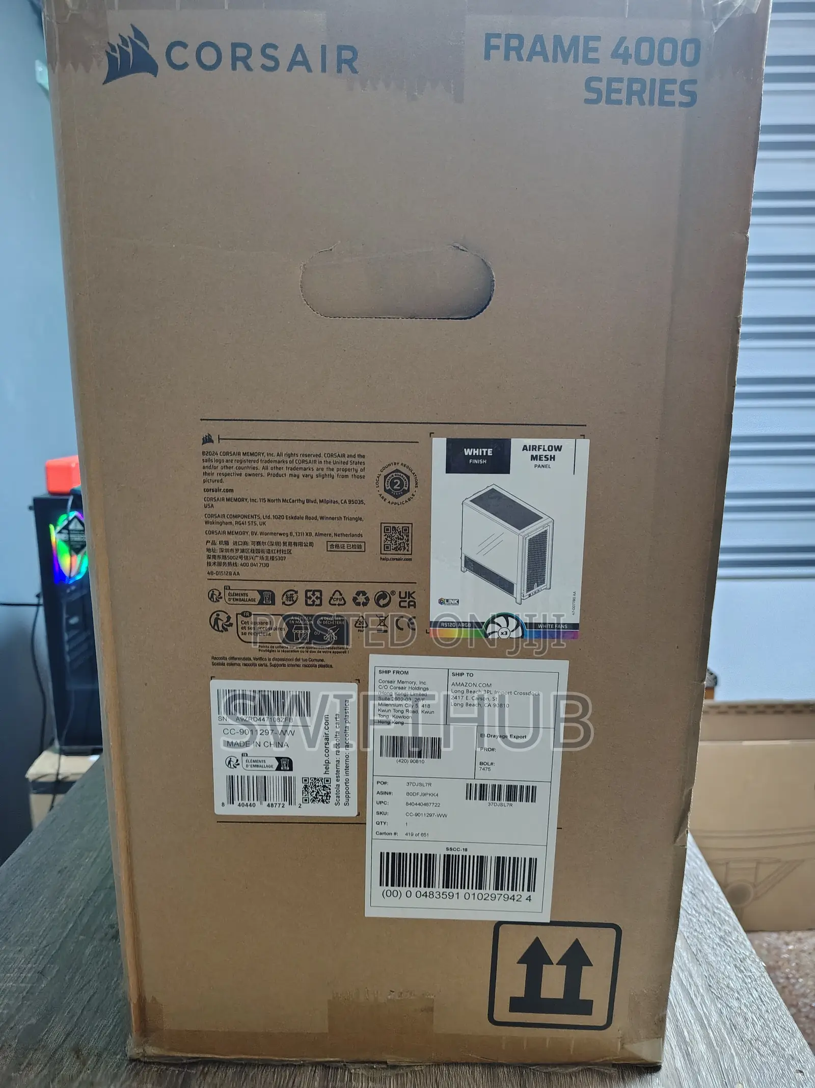 Corsair Frame 4000d Airflow Mesh Rs Argb Gaming Case White