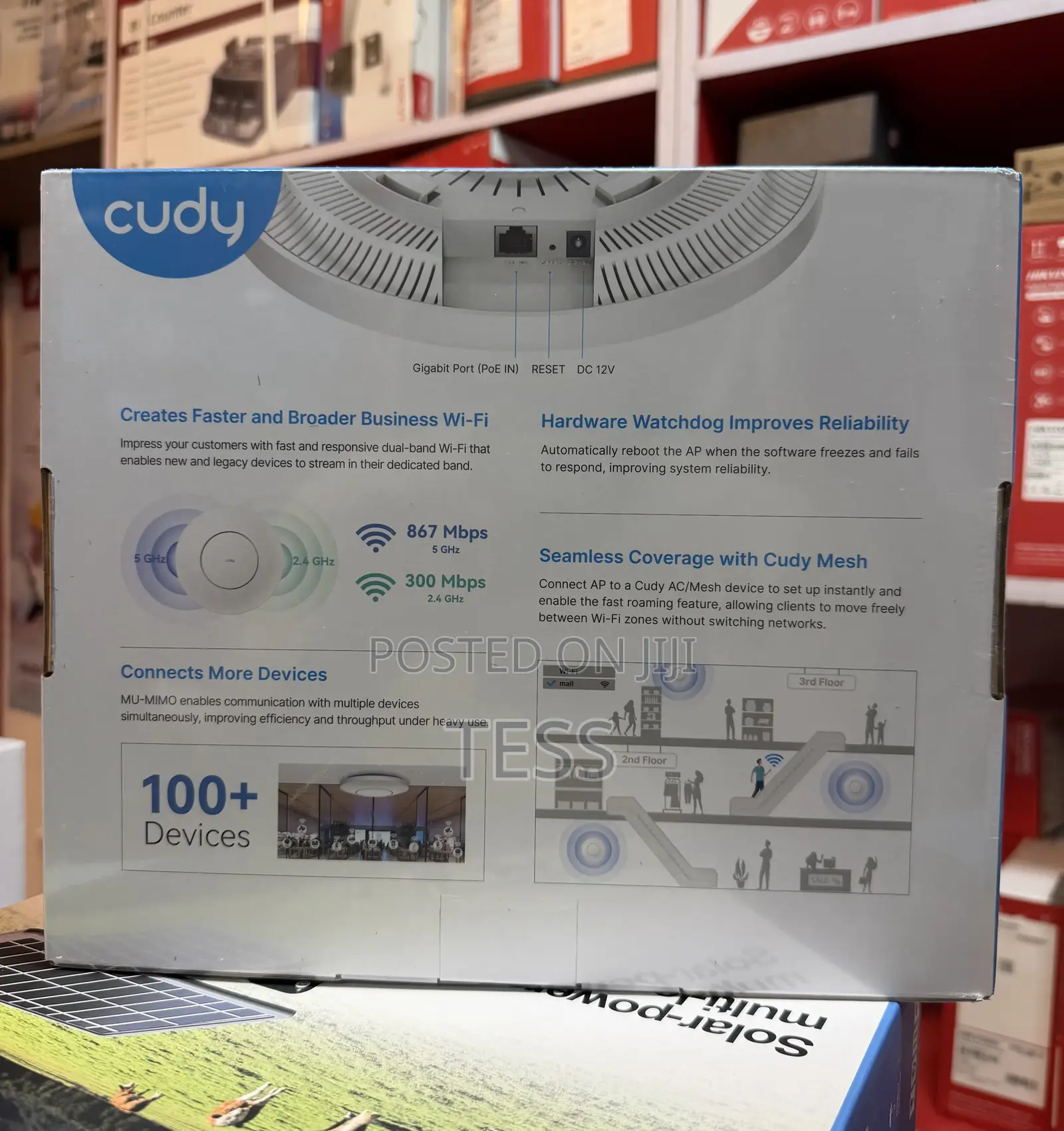 Cudy Ceiling Access Point Ap Ap1300 Ac1200 Dual Band Gigabit