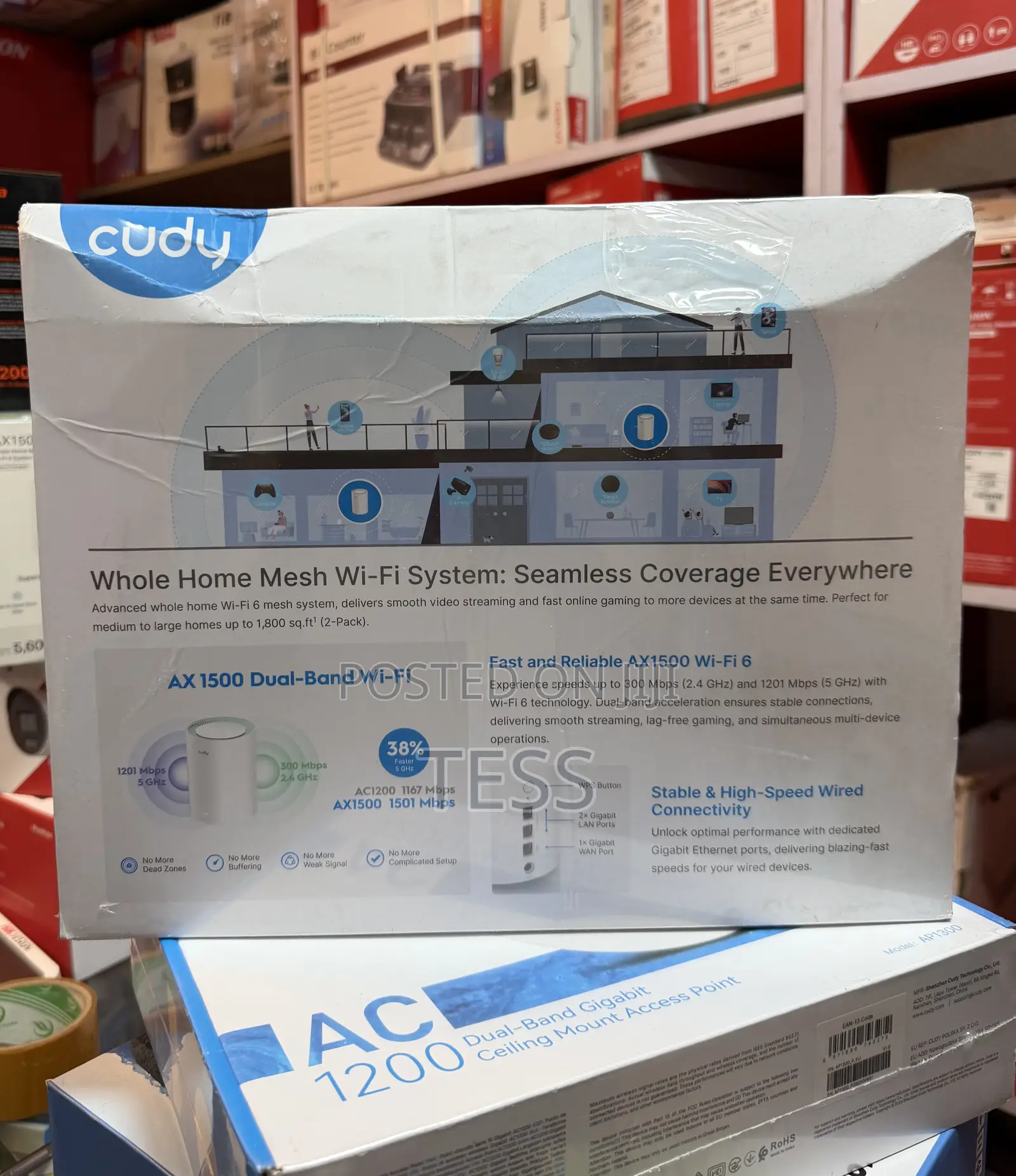 Cudy Dual Band Access Point Ap Ax1500 M1500 Wifi 6 Mesh 2 Pack