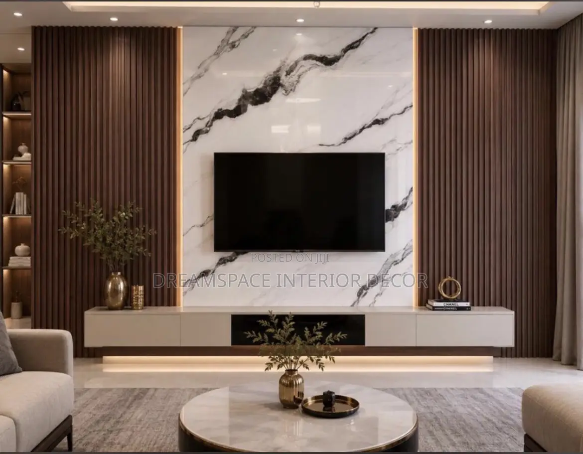 Modern Tv Unit Feature Wall Design