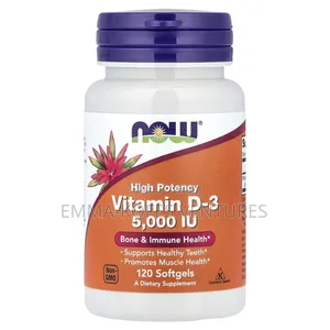 Vitamin D-3, High Potency, 125 MCG (5,000 Iu), 120 Softgels