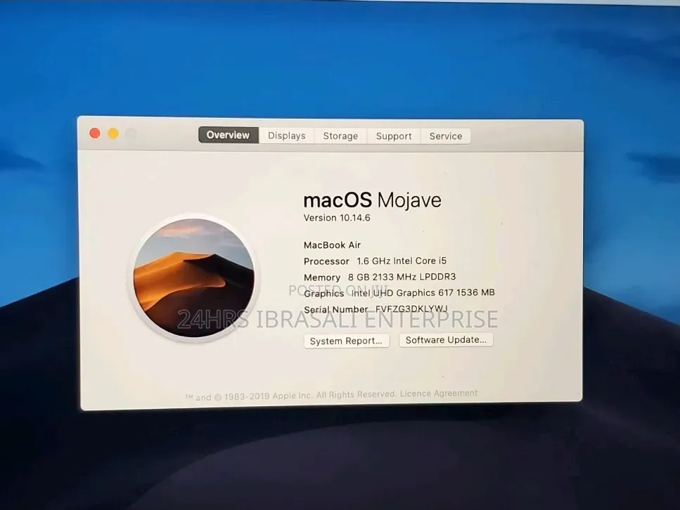 Laptop Apple MacBook Air 8GB Intel Core i5 SSD 256GB