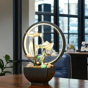 Led Aesthetic Leaf Water Fountain