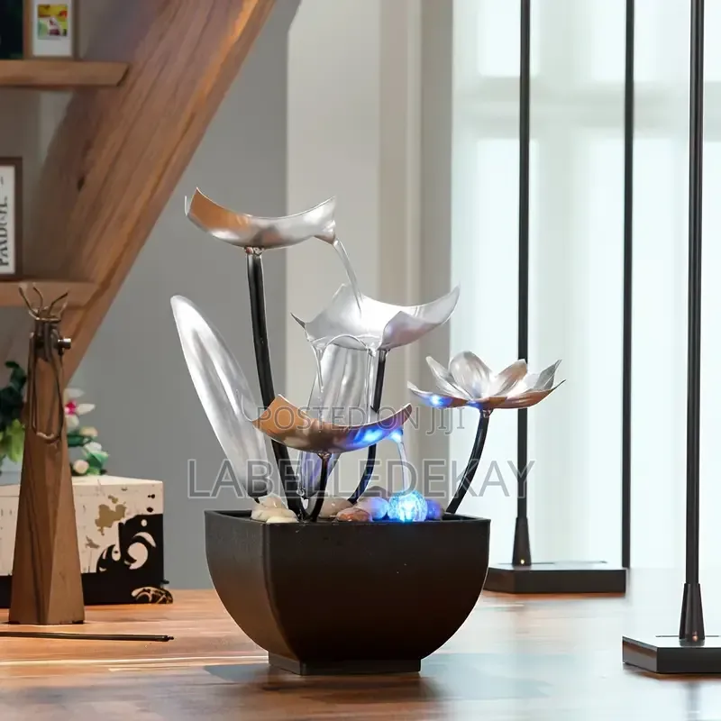 Led Aesthetic Leaf Water Fountain
