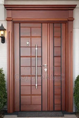 Elegant External Security Wooden Door