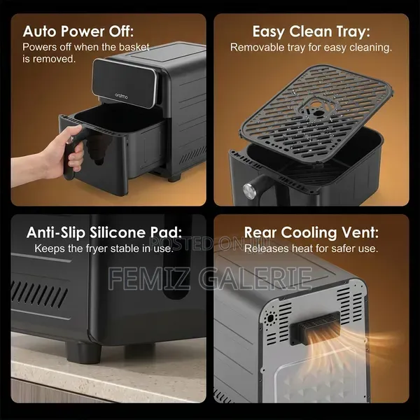 Oraimo Intellifry 9l 230°C Dual Side Flip Free Air Fryer